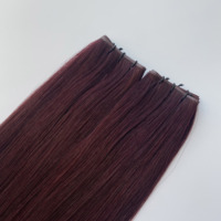 Rambut Remy Premium Double Drawn # Ekstensi Rambut Cina 99j Semua Warna Dapat Diwarnai Sambungan Micro-Link Harga Pabrik untuk Wanita