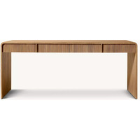 Bureau sculpté en bois massif de style américain, mobilier de bureau, coiffeuse design, chambre, villa et hôtel