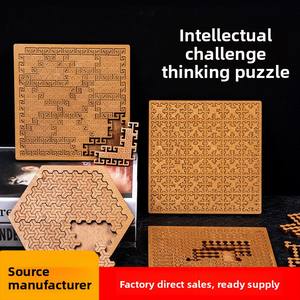 Juego de Mesa de Rompecabezas Burning Brain, Bloques de Madera Ecológicos con Patrones Creativos para Decifrar, Juguete de Descompresión para Edades de 7 a 14 Años - Product Image 2