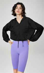 कस्टम आयोगा स्पोर्टी योग सबसे ऊपर कस्टम लोगो ज़िप लंबी आस्तीन फिटनेस योग कपड़े खेल महिला जिम जैकेट - Product Image 4