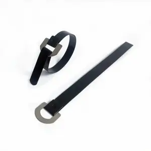 Many sizes manufacturer direct sale PVC Coated SS 201 304 316L T Lock Type Cable Ties Strong cable tie