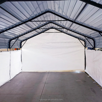 3m 3.6m 6m Store en acier à faible coût Abri de voiture à structure en acier préfabriquée tout temps Garage de voiture