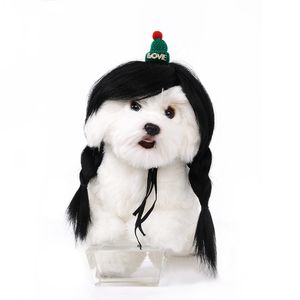 New Double Ponytail <b>Dog</b> Hairpiece Animal Pattern Pet Wig <b>Dogs</b> Cats Summer Holidays-<b>Christmas</b> Halloween Pet Accessories - Product Image 4