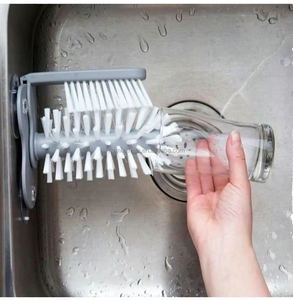 Brosse de nettoyage Sunshine Kitchen Tool en <span class=keywords><strong>plastique</strong></span> pour évier, bouteilles, verres, tasses à ventouse murale, tasses paresseuses et tasses à thé rotatives - Product Image 1