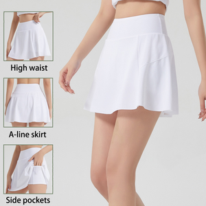 Faldas Deportivas para Mujer Tallas Grandes S-5XL con Shorts Integrados, Cintura Alta, Diseño 2 en 1, <span class=keywords><strong>Falda</strong></span> <span class=keywords><strong>de</strong></span> Tenis y Pickleball <span class=keywords><strong>de</strong></span> Alta Calidad - Product Image 6