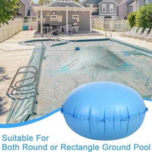 Hongcheng <b>Inflatable</b> <b>Pool</b> Pillow 4x4 Inches Blue PVC Float <b>For</b> Beach Summer Use - Product Image 4