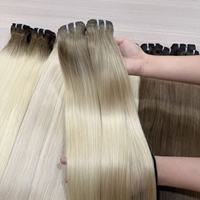 Extensions de Cheveux Humains Vierges Péruviens Remy de Haute Qualité en Gros, Tissage Lisse Soyeux 100g, Double Trame Faite à la Machine
