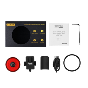 GACIRON LOOP-100 Función de freno inteligente 100 lúmenes LED accesorios de bicicleta luz trasera impermeable montaje magnético - Product Image 6