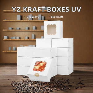 Cajas Rígidas de Papel Kraft Macaron con Ventana Grande Preformadas, Recubiertas con UV, Materiales Reciclados para Envasado de Alimentos - Product Image 2