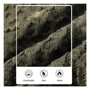 Pull en tricot surdimensionné personnalisé pour homme avec col montant et logo frontal - Product Image 4