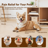 Mini appareil de thérapie au laser froid portable, double longueur d'onde 650 nm + 808 nm, minuterie de 5 à 30 minutes pour soulager la douleur des chiens et des chats à domicile