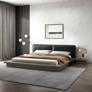 Мебель для спальни, кровать из цельного дерева на платформе с татами, современная кровать размера «King-Size» для проживания в отеле или домашнего использования - Product Image 4