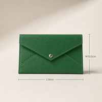 Ensemble de pochettes modernes à fermeture éclair 2 pièces avec logo personnalisé, porte-cartes enveloppe, organiseur de voyage minimaliste, pochette écologique durable