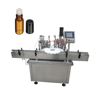 Full production line filling machine essential oils roll on glass perfume essential oil bottle liquid filling capping machine
