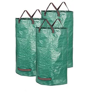 Green Collapsible Garden Bag Lightweight Portable Trash Bin Garbage Bag Outdoor Waste Bag