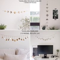 Métal 7 lunes Phase de lune tenture murale or fer personnalisé décor Vintage fleur étagère fête vacances bricolage décorations