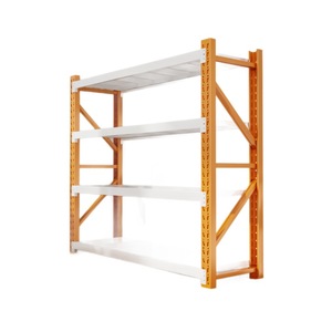 Adjustable Metal Storage <b>Rack</b> Carbon Steel White Garage Standing Type Neatening Storage Utility <b>Racks</b> - Product Image 5