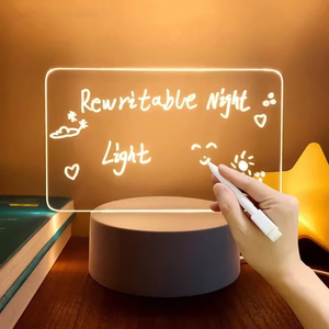 Tableau d'affichage LED effaçable en acrylique transparent pour bureau, mémo, menu de café, affichage de messages de vente au détail, vente en gros - Product Image 1