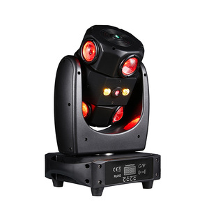 Luz de escenario con cabezal móvil RGBW para brazo de barra KTV, rueda de fuego de viento, luz de Flash LED, cabezal giratorio, haz de vibración, luz láser, sonido - Product Image 5