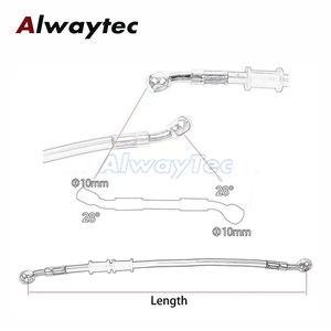 AN3ท่อเบรคไฮดรอลิคเหล็กเบรกรถจักรยานยนต์ M10ใช้ได้กับทุกรุ่นท่อน้ำมันแบบถักเคลือบ PU - Product Image 6