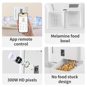 أول تغذية قطط 2 في 1 جديدة للحيوانات الأليفة ومغذيات التحكم في تطبيق Wifi مغذي آلي ذكي للحيوانات الأليفة مع كاميرا - Product Image 4