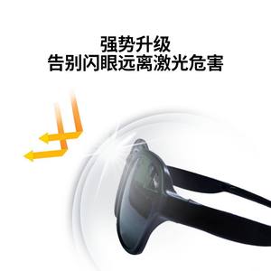 Lunettes de sécurité professionnelles pour laser, monture noire, transmission de la lumière 70, lentille de 0.25Mm pour la protection contre les radiations, protection des yeux - Product Image 4