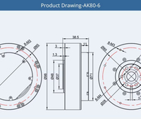 AK80-6 Moteur Servo Léger 485g à Vireur de 12Nm (Valeur Maximale) pour Robot Quadrupède Exosquelette - Vente Directe Usine