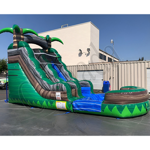 Tobogán de <span class=keywords><strong>piscina</strong></span>, parque acuático, toboganes de agua inflables comerciales verdes de mármol <span class=keywords><strong>para</strong></span> <span class=keywords><strong>comprar</strong></span> una casa de rebote de tobogán de agua grande - Product Image 3