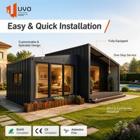 Rumah Modular A-Frame UVO Flat Pack, Perakitan Cepat, Rumah Prefab Atap Gable, Rumah Mungil Segitiga untuk Halaman Belakang Airbnb