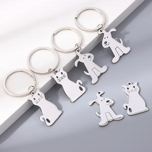 Portachiavi Personalizzato in Acciaio Inox a Forma di Gatto, Regalo Promozionale per Negozi di Animali, Tema Animale Carino per Viaggi - Product Image 2