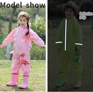 Impermeable Infantil Personalizado con Logotipo, para Niños y Niñas de Jardín de Infancia, de Cuerpo Completo, Grueso, con Revestimiento de TPU, Diseño de Dibujos Animados, para Senderismo - Product Image 6