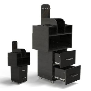 Chariot de pédicure Station de salon <span class=keywords><strong>Coiffeur</strong></span> <span class=keywords><strong>Coiffeur</strong></span> Chariot de rangement Chariot de salon peu encombrant Armoire de salon de coiffure - Product Image 2