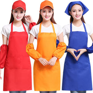 Tablier publicitaire de couleur unie de style coréen avec logo personnalisé Promotion en gros pour les vêtements de travail de <span class=keywords><strong>restaurant</strong></span> et de bar - Product Image 5