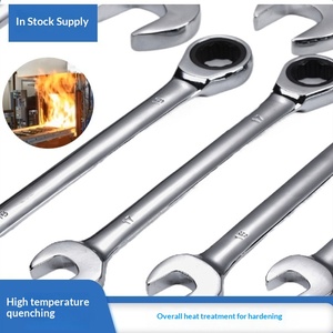 Clé à <span class=keywords><strong>douille</strong></span> hexagonale à <span class=keywords><strong>cliquet</strong></span> 72 dents, jeu de clés réglables <span class=keywords><strong>avec</strong></span> 6 tailles de <span class=keywords><strong>cliquet</strong></span> (8-10mm/12-14mm/14-17mm) pour réparations domestiques - Product Image 3