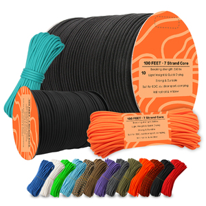 Corde en nylon tressée de haute qualité, plusieurs couleurs, 3 mm, 4 mm, 5 mm, 6 mm, 7 mm, paracorde 1000 pieds, corde d'escalade d'extérieur - Product Image 1