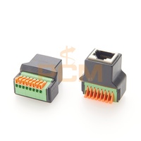 Adaptateur RJ45 femelle sans soudure, Ethernet vers 8 broches, câblage rapide, RJ45 8P8C, borne à ressort, adaptateur de sertissage, rallonge