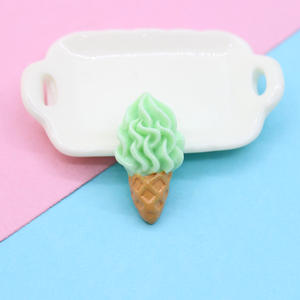 Cabujón de resina de simulación de helado con base plana para manualidades de resina DIY, accesorios para la fabricación de joyas y dijes para carcasas de teléfono - Product Image 4