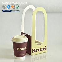 Boîte porte-gobelets en carton recyclable et pliable, impression personnalisée, qualité alimentaire, impression UV, OEM/ODM, logo personnalisé