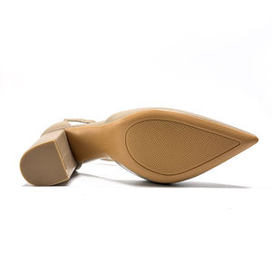 Escarpins de bureau pour femmes, été et printemps, taille européenne, commande personnalisée, talons hauts en satin, <span class=keywords><strong>7</strong></span> <span class=keywords><strong>cm</strong></span>, sandales à talons épais et bout pointu - Product Image 3