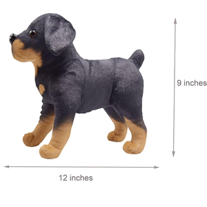 8286 peluche realista de pie negro <span class=keywords><strong>Rottweiler</strong></span> perro juguetes abrazando cachorro muñecas regalos de cumpleaños para niños peluche <span class=keywords><strong>Rottweiler</strong></span> perro - Product Image 3