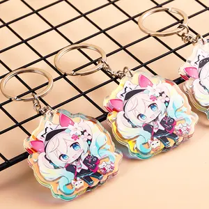 Acrylic Custom Logo Keychain Transparent Acrylic Charm Plastic Transparent Charm