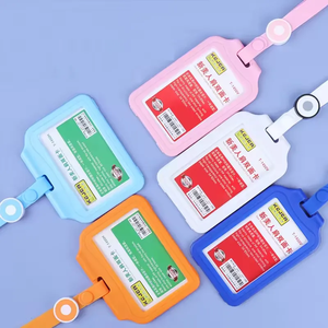 Porte-badge transparent double face Porte-badge rigide Porte-cartes de protection Étui en <span class=keywords><strong>plastique</strong></span> <span class=keywords><strong>pour</strong></span> cartes de crédit scolaires de bureau - Product Image 6