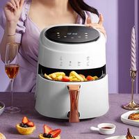 Friteuse à air numérique 8L 1400W, cuisinière électrique sans huile, revêtement antiadhésif PTFE pour usage domestique