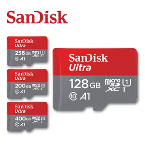 Kartu TF Sandisk 100% Asli, Kartu Memori 128GB 32GB 256GB 16G 400GB Ultra Class 10 A1 64Gb untuk Ponsel