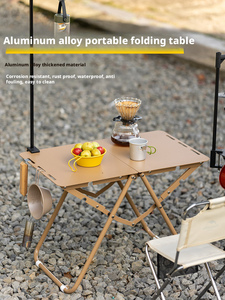 <span class=keywords><strong>Mesa</strong></span> <span class=keywords><strong>Plegable</strong></span> Portátil de Aleación de Aluminio para Exteriores, para Campamento, <span class=keywords><strong>Picnic</strong></span>, Hervir Agua, Preparar Té, Barbacoa - Product Image 3