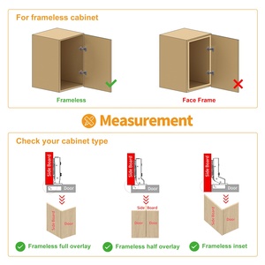 家具ヒンジHG9790チタンニッケルメッキキャビネットヒンジ3D調節可能クリップ - Product Image 5