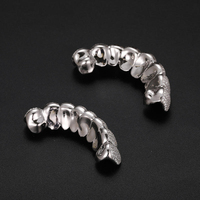 Grillz dentaires Hip Hop personnalisés, sertis de Moissanite VVS, en argent sterling, style diamant