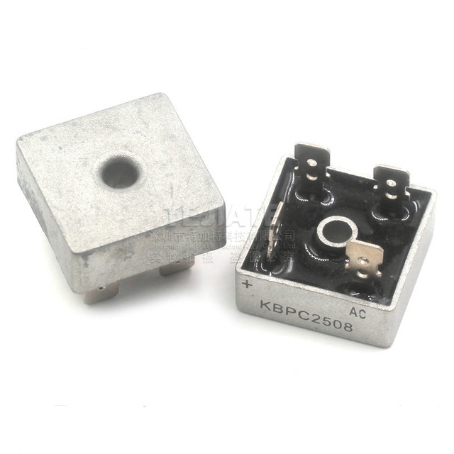 Single-Phase Flat Lead Package KBPC2504/2508/2510 Bridge Rectifier 25A with Capacities of 400V 800V 1000V