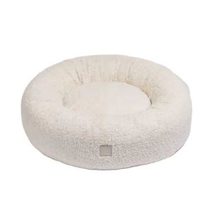 Échantillon gratuit, vente en gros d'usine, lit pour animaux de compagnie, lit doux et confortable pour chats et chiens, lit pour chien en forme de donut amovible - Product Image 1