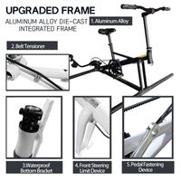 Vélo aquatique SUP long ponton 1 place, cadre en aluminium avec tapis flottant avant résistant à l'usure pour hôtel, portable, de Chine Lumark